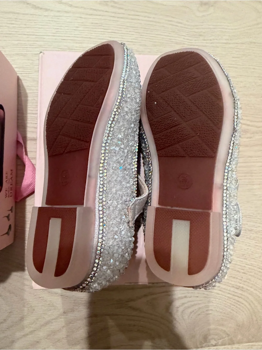 Bead Stone Flat Shoes Doe A Dear - Pink